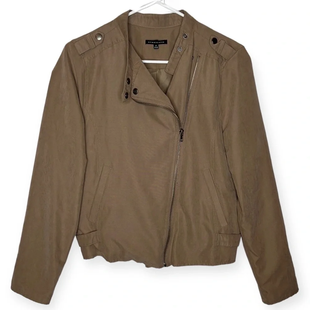 Staccato Beige Cropped bubble Soft Jacket